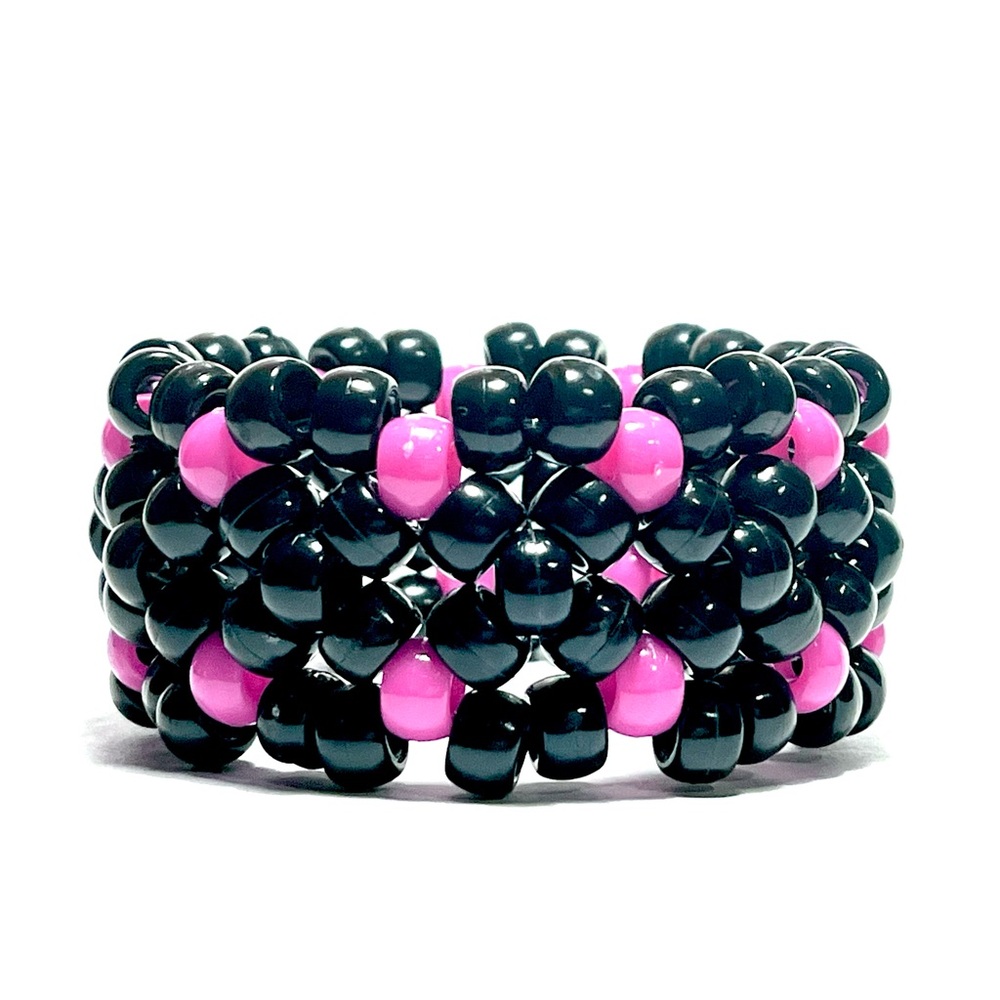 Hot Pink Punk Kandi Cuff